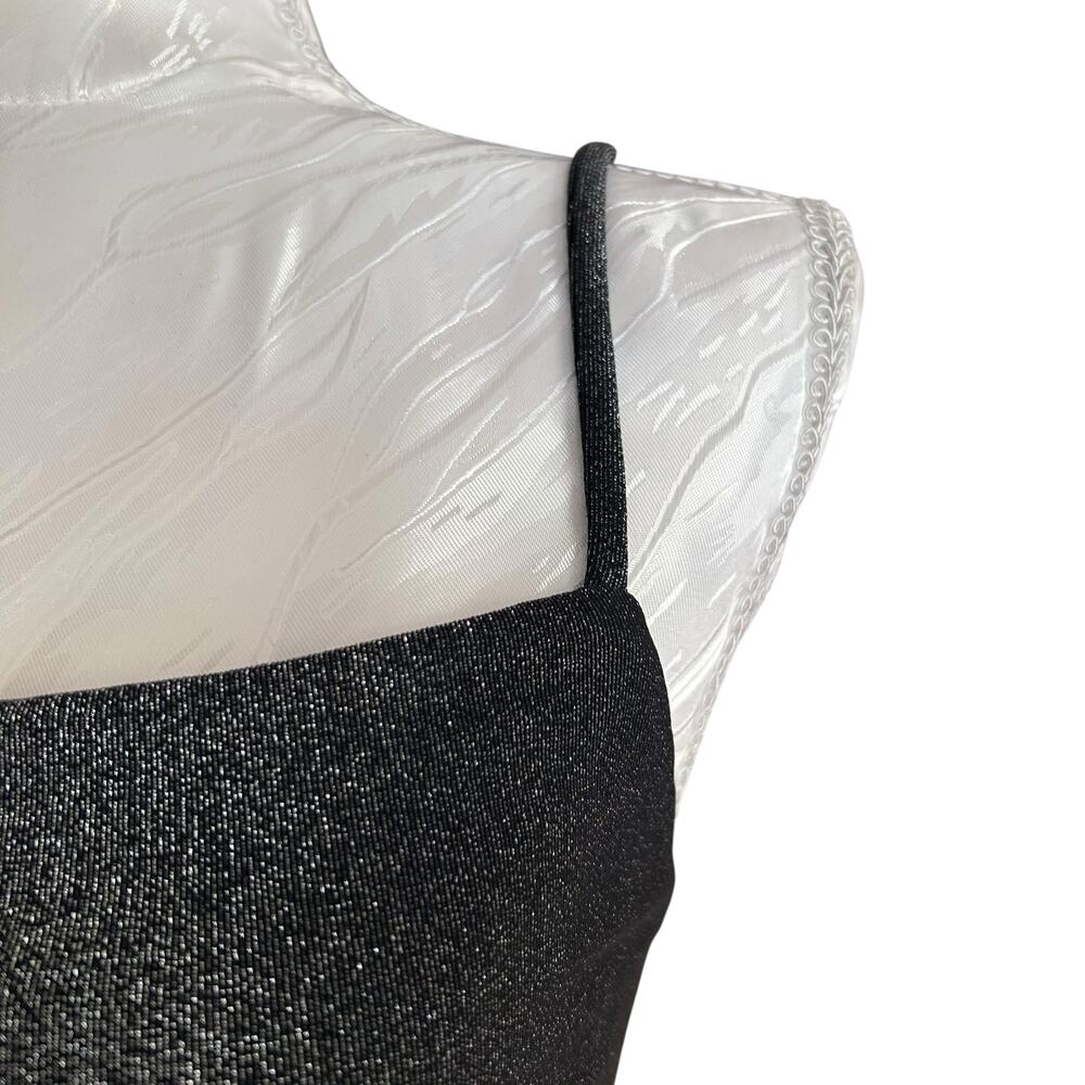 Vintage Sparkling Metallic Cutout Bodycon Dress Womens Sz XS Formal Lace Back - Picture 13 of 16